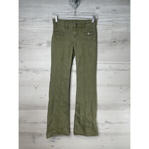 H&M Divided Pants Womens 2 Utility Cargo Flare Stretch Pockets Y2K